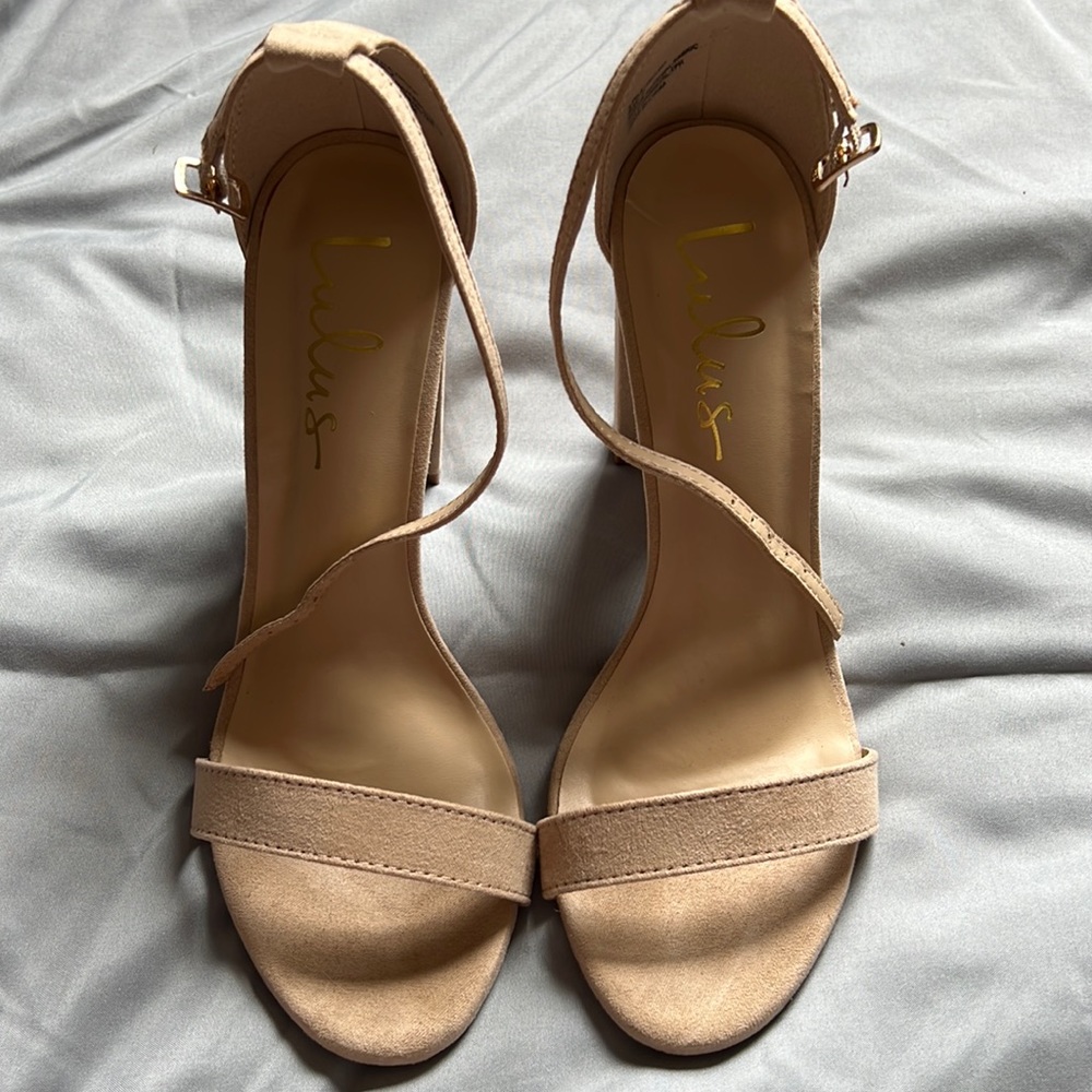 Lulu’s Tan Suede Heels